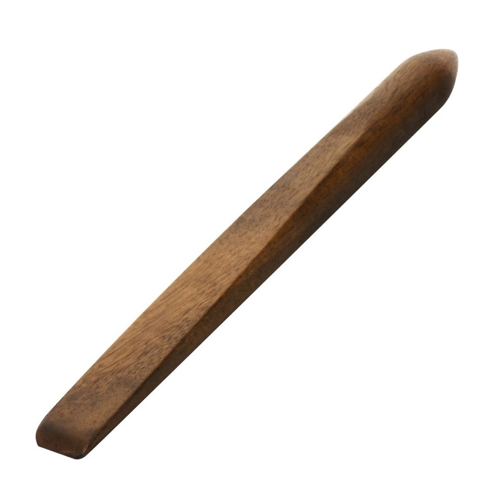 C0016-11 Inch Wooden Dough Stick Spatula Bread Mixing Tool Natural Wood Stirrer